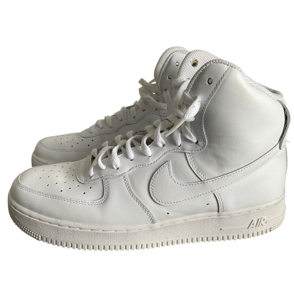Nike Air Force 1 High 07 Triple White Mens Sneakers CW2290-111 Size 11 - Picture 1 of 12